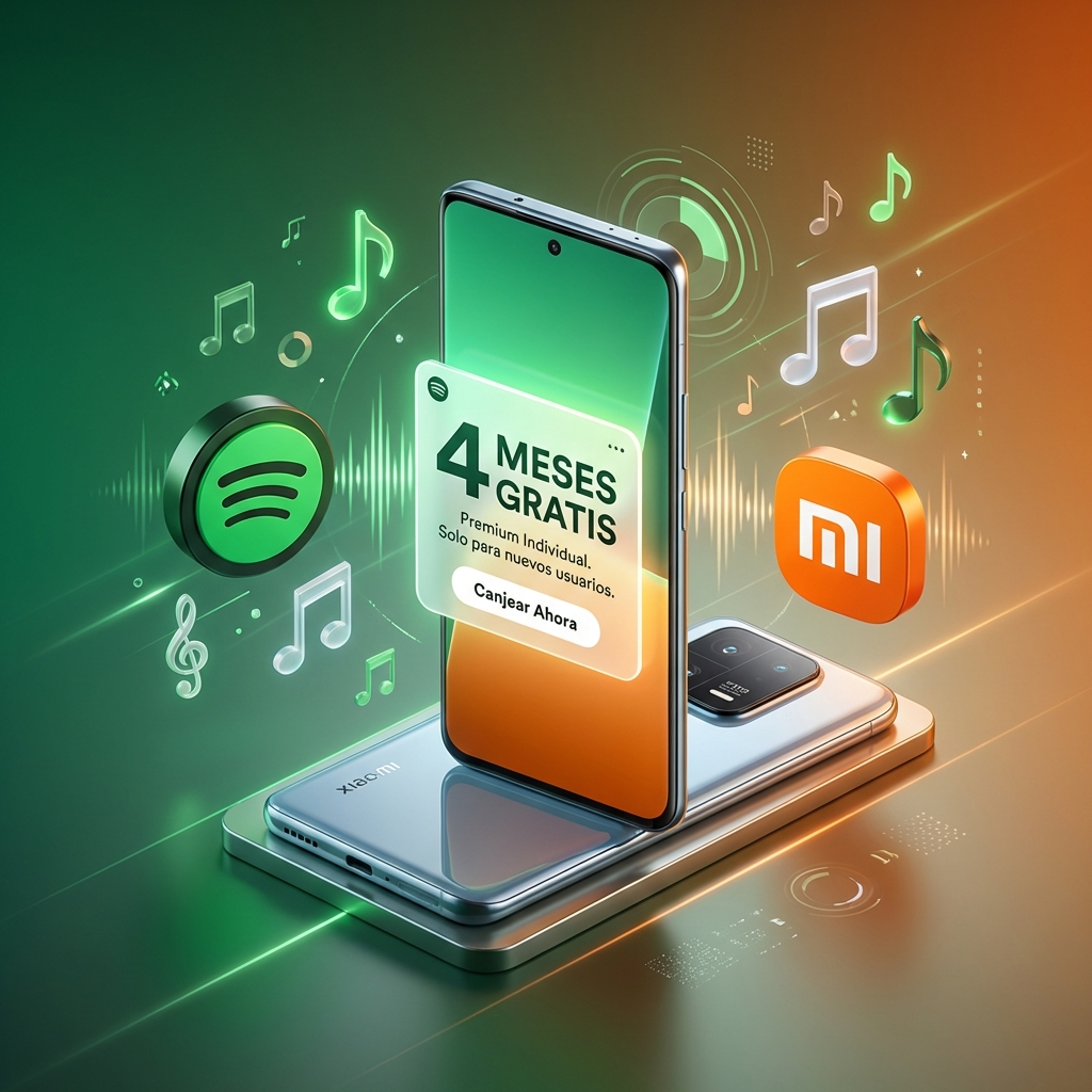 ¡Spotify Premium GRATIS hasta 4 meses con tu Xiaomi!